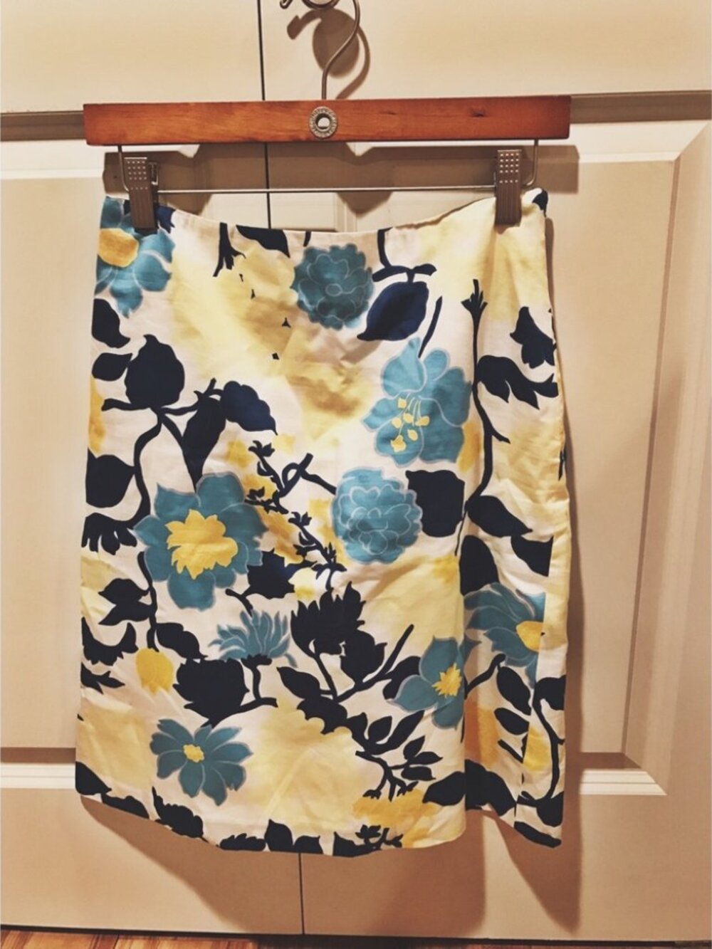 Ann Taylor Petite Floral Pencil Skirt 6P
